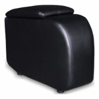 Coaster Cyrus Top Grain Leather Home Theater Upholstered Console Black