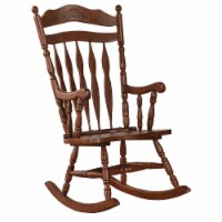 Traditional Nostalgia Arrow back Rocking Chair, Walnut- Saltoro Sherpi