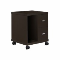 Printer Cart, Rolling File Cabinet, Mobile, Storage, Work, Laminate, Brown,
