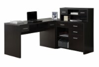 Monarch Specialties Inc. 63  Particle Board L-Shaped Desk Cappuccino (I 7018)