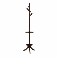 Free Standing, 6 Hooks, Entryway, 71 h, Umbrella Holder, Bedroom, Wood, Brown,