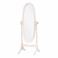 Mirror, Full Length, Standing, Floor, 60  Oval, Dressing, Bedroom, Wood, White, Traditional
