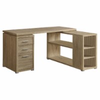 Computer Desk, Right Set-up, Storage Drawers, L Shape, Work, Laptop, Laminate, Natural,