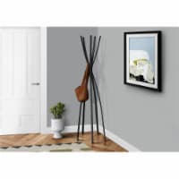 Monarch Specialties I 2017 Satin Black Metal 72 in.H Contemporary Coat Rack