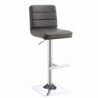 Casual Armless Adjustable Bar Height Stool, Dark Grey, Set of 2- Saltoro Sherpi