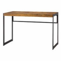 Coaster Estrella Farmhouse Wood Writing Desk in Brown and Gunmetal