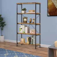 Coaster Barritt 4 Shelf Bookcase in Antique Nutmeg