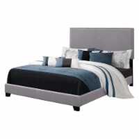 Coaster Boyd Queen Upholstered Bed with Nailhead Trim in Smoke