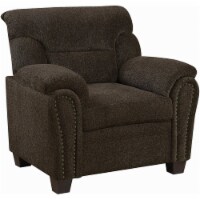 Coaster Clemintine Upholstered Chair with Nailhead Trim in Brown