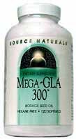 Source Naturals  Mega GLA 300™ Borage Seed Oil Perspective: front