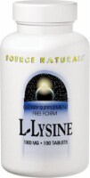 Source Naturals Free Form L-Lysine Dietary Supplement Tablets 1000mg Perspective: Main
