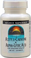 Source Naturals Acetyl L-Carnitine & Alpha-Lipoic Acid Tablets 650mg