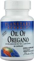 Planetary Herbals Oil of Oregano Capsules Perspective: front