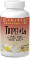 Planetary Herbals Ayurvedics® Triphala Capsules 500 mg Perspective: front