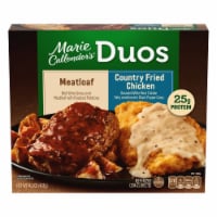 Marie Callender's Duos Meatloaf & Country Fried Chicken Frozen Meal Perspective: Main