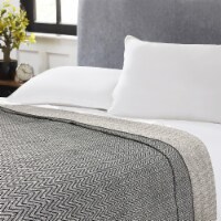 Harper Lane Black Chevron Cotton Blanket