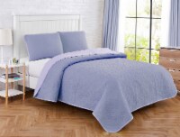 Harper Lane Solid Medallion Lavender Reverse To Lilac 2 Piece Quilt Set