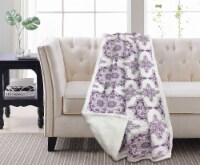 Harper Lane Dustin Purple Reverse To Sherpa Throw