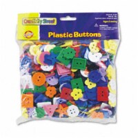 Plastic Buttons, Assorted Colors, 3/4  to 1 , 1 lb.