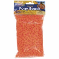 Creativity Street 2020175 6 x 9 mm Pony Beads, Orange - Pack of 1000