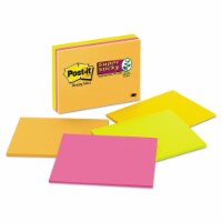 Post-it® Notes Super Sticky PAD,8X6,S-STICKY,4/AST 6845-SSP