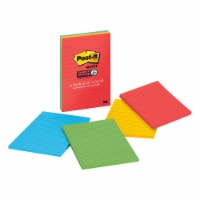 Post-it® Lined Super Sticky Notes - Assorted, 4 x 4 in - Kroger