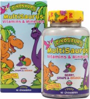 KAL Dinosaurs MultiSaurus Berry Grape & Orange Children's Vitamins and Minerals Chewables Perspective: Main