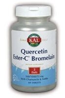 Kal Quercetin Ester-C Bromelain Tablets Perspective: front