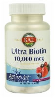 KAL Ultra Biotin ActivMelt Mixed Berry Flavored Micro Tablets 10000 mcg Perspective: Main