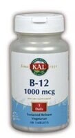 KAL Vitamin B-12 Tablets 1000mcg Perspective: front