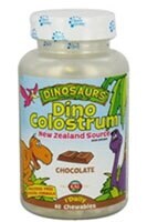 KAL Dinosaurs Dino Colostrum Chocolate Chewables 300mg Perspective: front