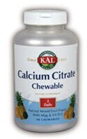 KAL Calcium Citrate Mixed Fruit Chewable Perspective: front