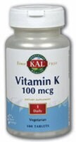 Kal Vitamin K Tablets 100 mcg Perspective: front