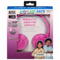 Sakar Bluetooth® 2-in-1 Kids Safe Headphones - Pink Perspective: Main