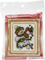 Design Works Counted Cross Stitch Kit 2 X3 -Snowman Lights Mini (18 Count)