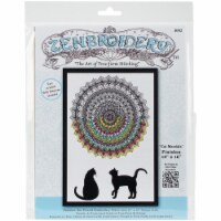 Design Works/Zenbroidery Stamped Embroidery Kit 10 X16 -Cat Mandala