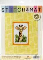 Design Works Stitch & Mat Counted Cross Stitch Kit 3 X4.5 -Giraffe (18 Count)