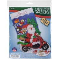 Design Works Felt Stocking Applique Kit 18  Long-Scooter Santa