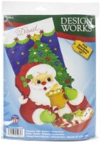 Design Works Felt Stocking Applique Kit 18  Long-Cocoa & Cookies