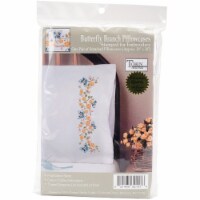 Tobin Stamped For Embroidery Pillowcase Pair 20 X30 -Butterfly Branch