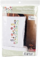 Tobin Stamped For Embroidery Pillowcase Pair 20 X30 -Whimsy Floral