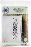 Tobin Stamped For Embroidery Pillowcase Pair 20 X30 -Star Flower