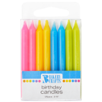 Bakery Crafts Assorted Colors Smooth Birthday Candles
