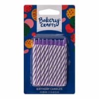 Bakery Crafts® Purple Striped Birthday Candles
