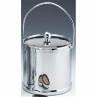 Kraftware 70092 Brushed Chrome 3 Qt Ice Bucket with Bale Handle and Metal Cover Perspective: Main