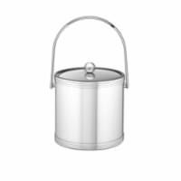 Kraftware Corp 76354 Mylar II Brush Chrome 3 qt. Ice Bucket Metal Cover