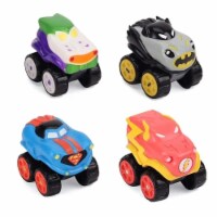 HeroDrive DC Super Friends Speed Squad Minis Cars 4-Pack Superman Batman Flash Joker Mighty