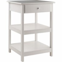 Winsome Delta 2 Shelf Transitional Wooden Printer Stand in White