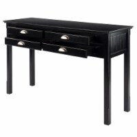 Winsome Timber Solid Wood Console/Sofa Table in Black