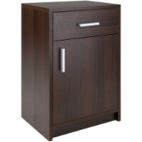 Winsome Astra 1 Door Transitional Wooden Storage Side Table in Cocoa
